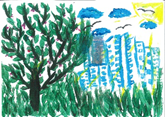 Dessin Atelier CHU La fête de quartier de la Cotonne