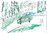 Dessin Atelier CHU La fête de quartier de la Cotonne