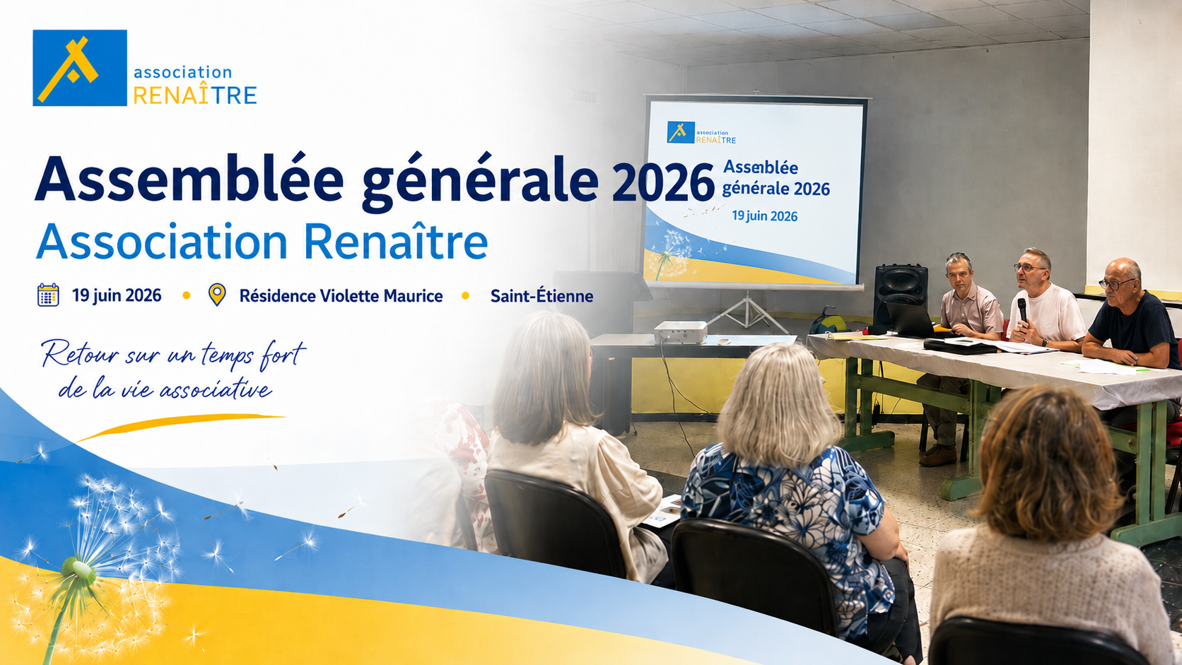 Assemblée Générale de l’Association Renaître : rendez-vous le jeudi 18 juin à 17h
